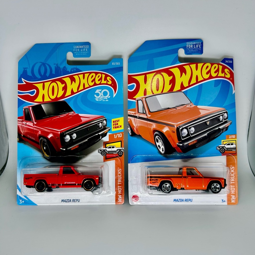 Hot Wheels HW Hot Trucks Mazda Repu Red w/ ST8s NEW 2018 1/10 Yokahama 204/365